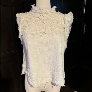 Adorable Cropped Crochet Free People Top